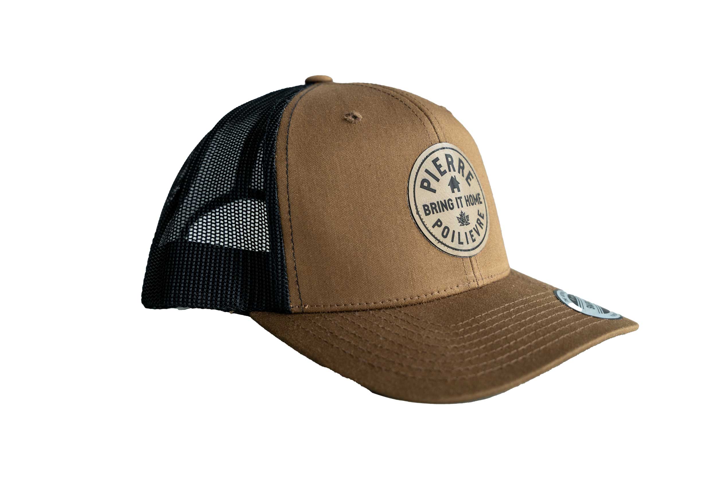Black & Brown Bring It Home Hat (Leather Logo)